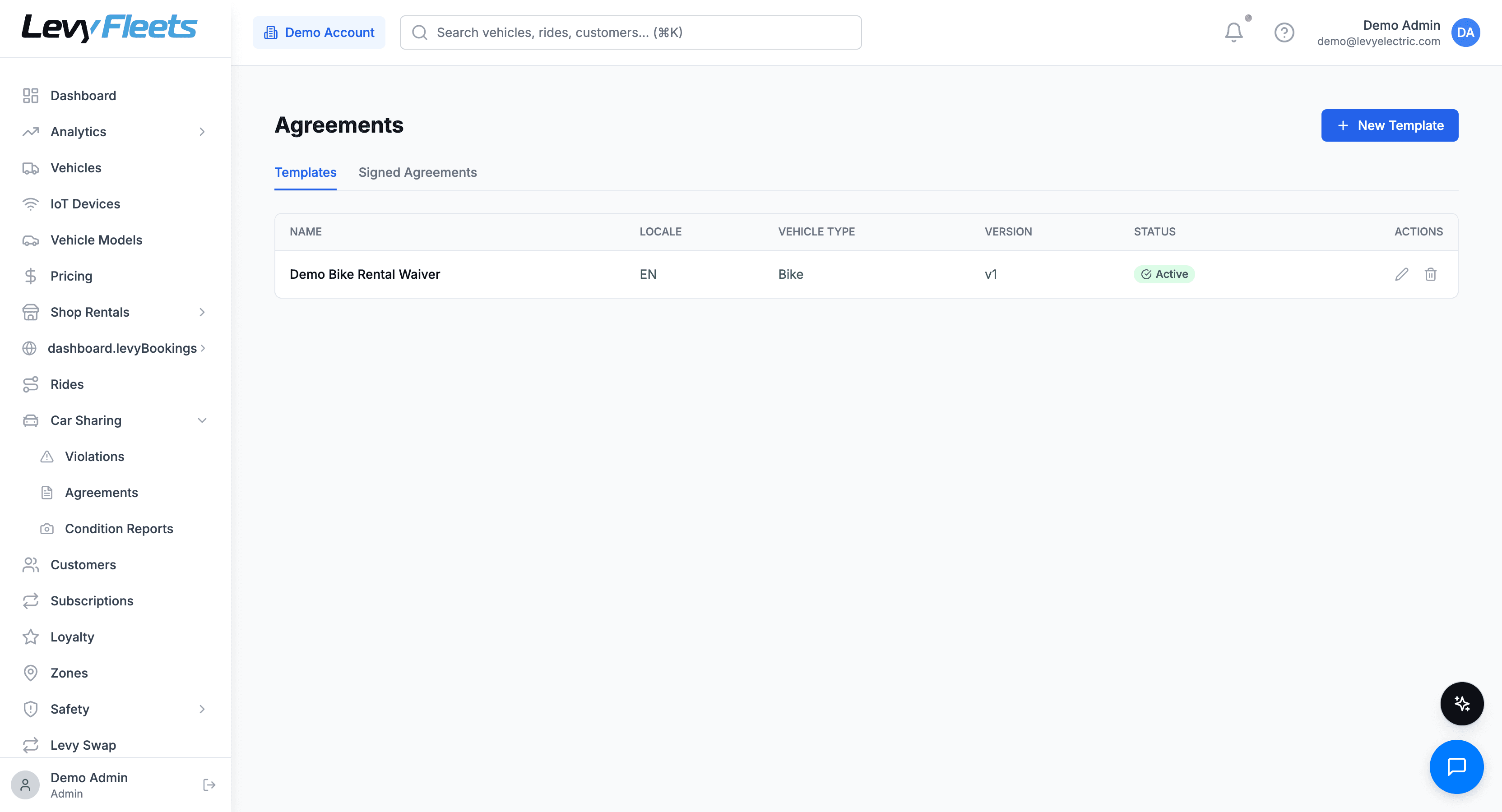 Rider agreement and waiver configuration