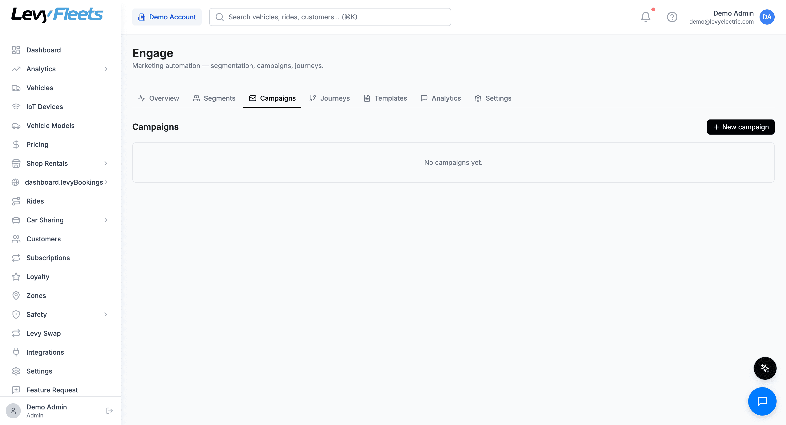 Rider engagement campaign builder
