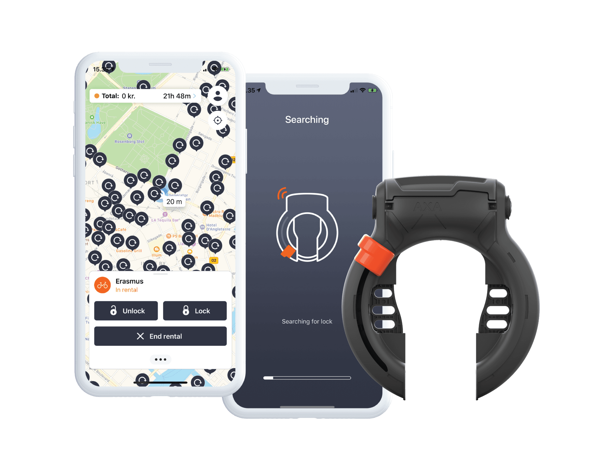 AXA-IN E-RL Bluetooth electronic ring lock from AXA smart-solutions materials