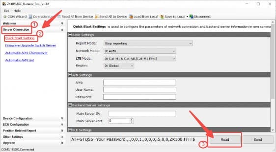 Server Connection Settings
