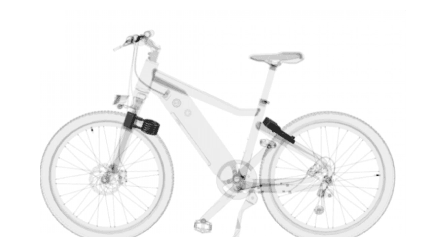 Omni OC33 horseshoe lock installed on a standard bike with cable lock routing