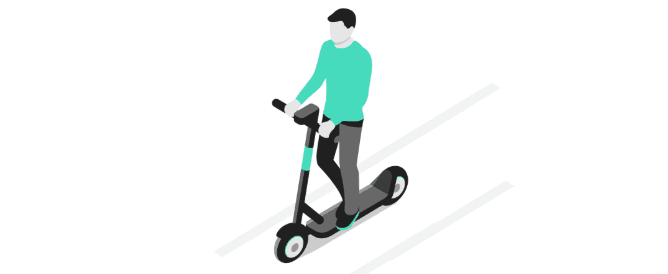 Kick push to start riding