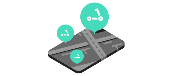 Find available vehicles on the map