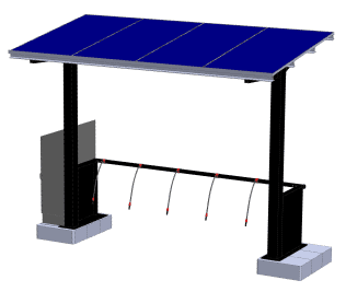 MetroMobility ChargeLock Solar Station - Primary view