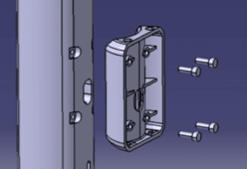 Remove lock adapter screws