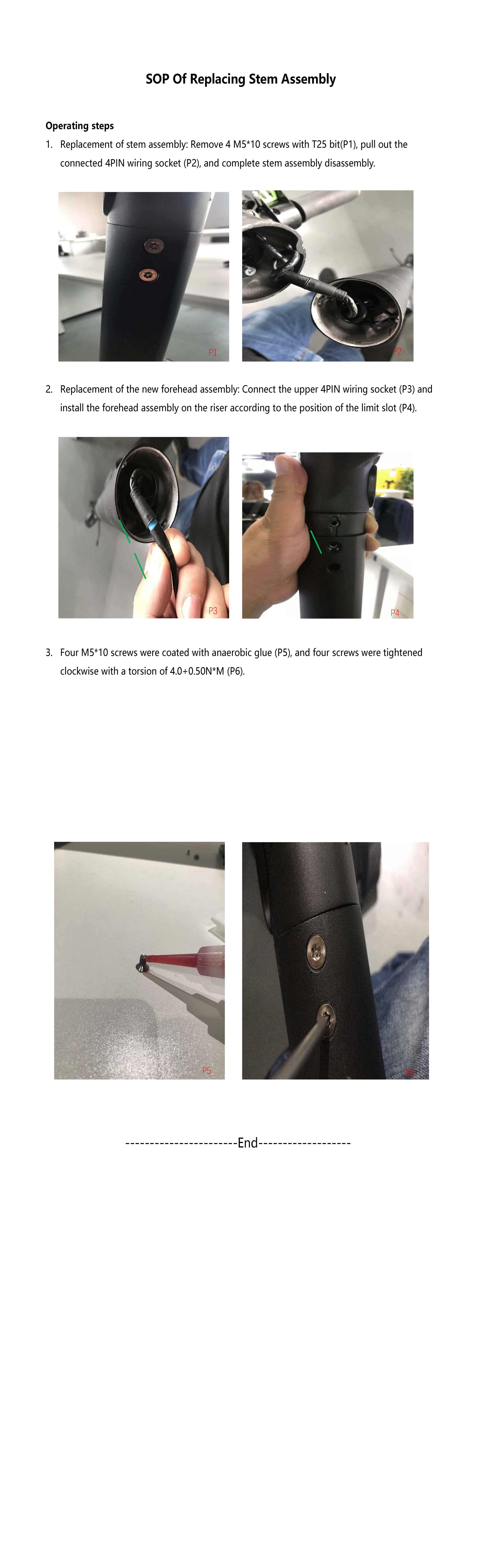 SOP - Replace Stem Assembly (ES4) - Visual SOP