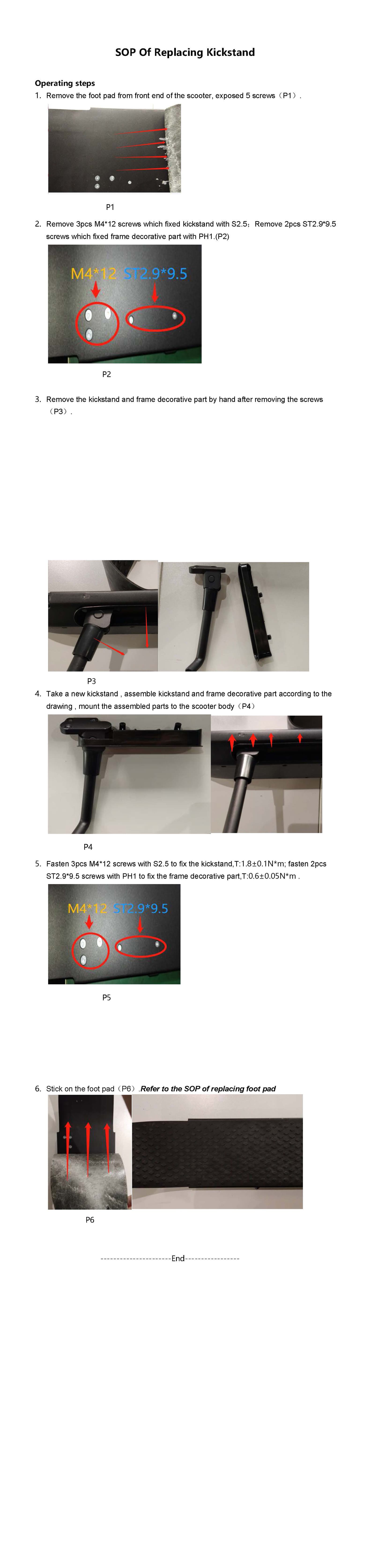 SOP - Replace Kickstand (ES4) - Visual SOP