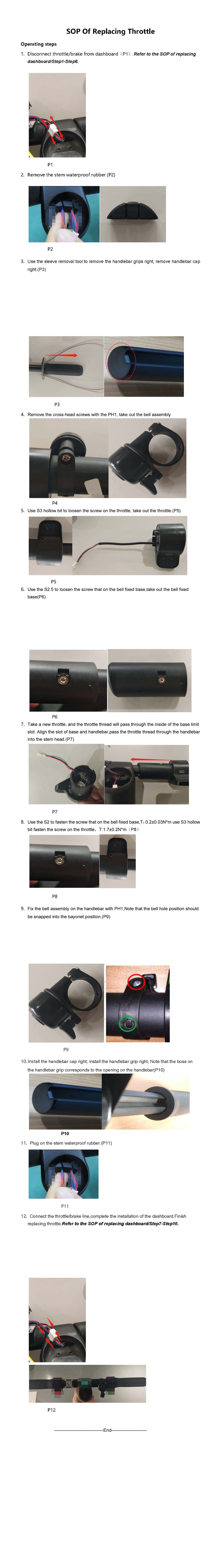 SOP - Replace Throttle (ES4) - Visual SOP