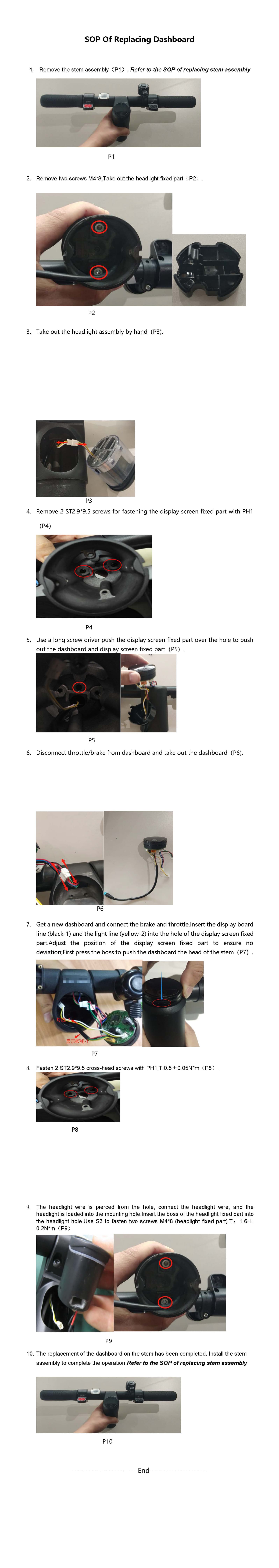 SOP - Replace Dashboard (ES4) - Visual SOP