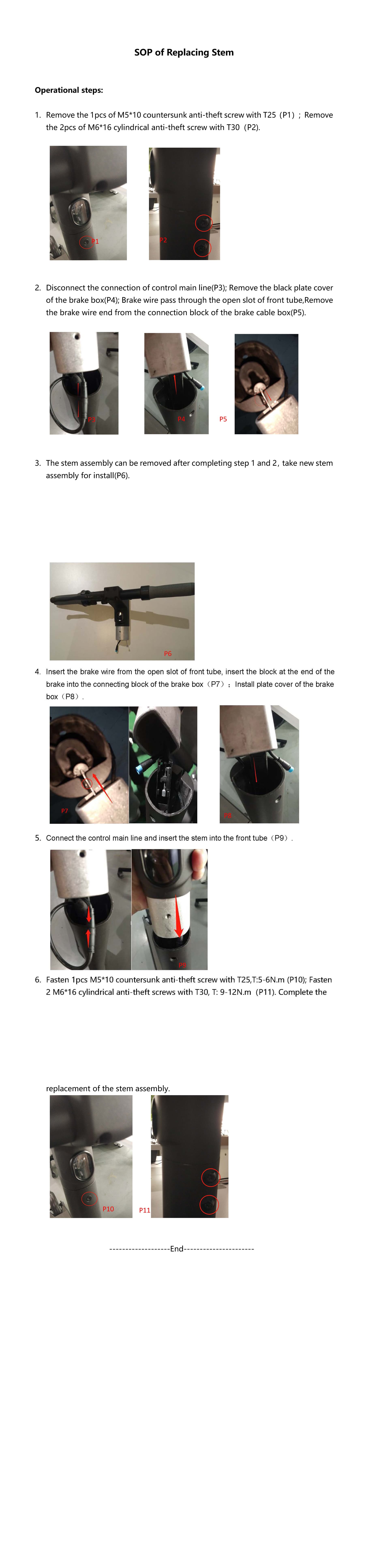 SOP - Replace Stem (MAX PRO) - Visual SOP