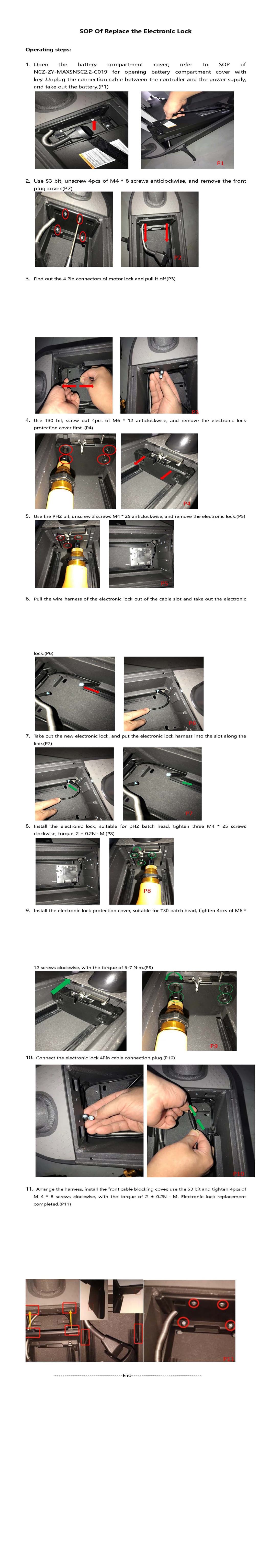 SOP - Replace Electronic Lock (MAX PRO) - Visual SOP