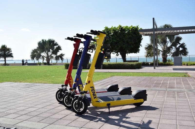 Fenix e-scooter charging hub in Abu Dhabi