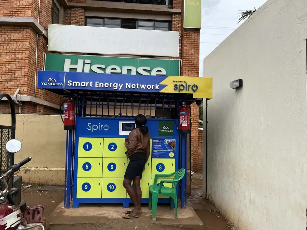 Spiro battery swap station in Africa